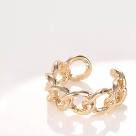 Gold Chain Link Adjustable Ring - Picture 7 of 7
